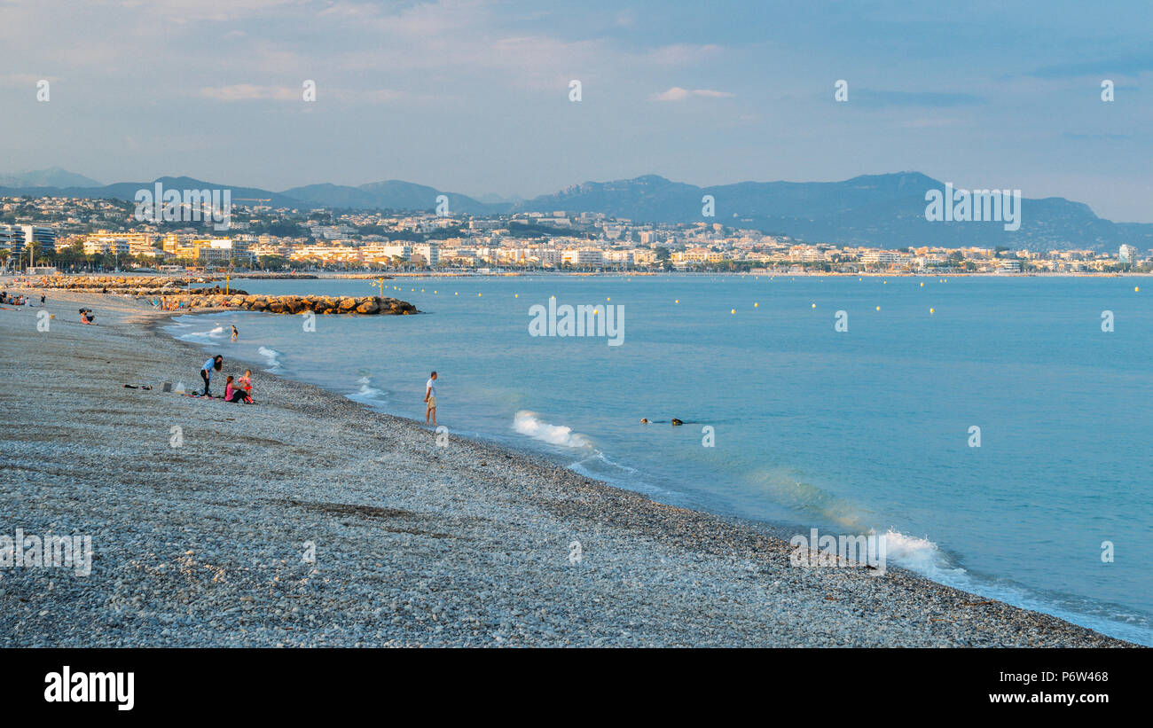 People On The Most Popular Beach In Cagnes Sur Mer France