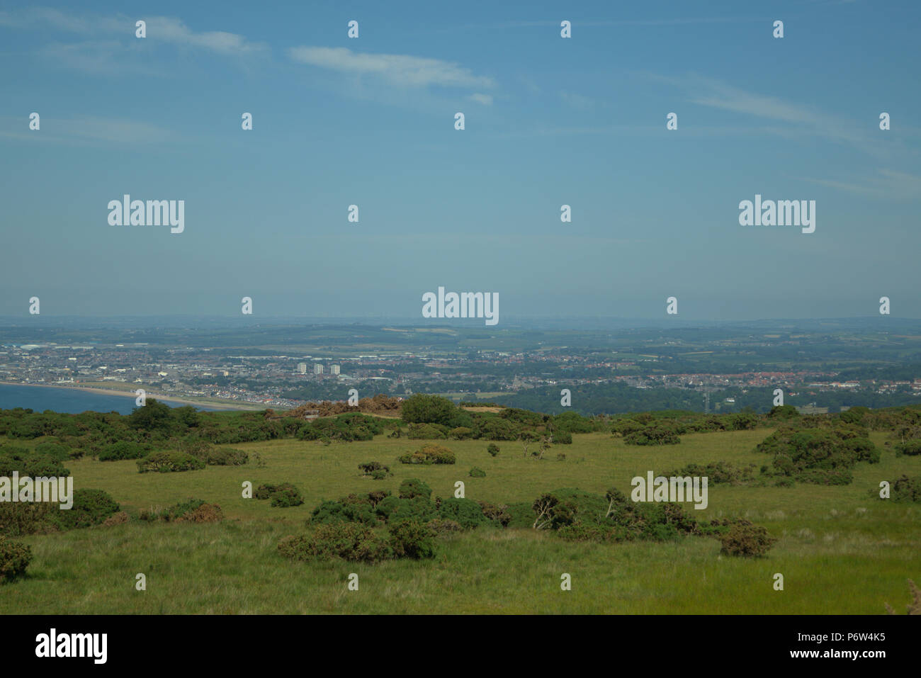 View from Carrick Hill, Ayr and Ayr Bay, Scotland Stock Photo Alamy