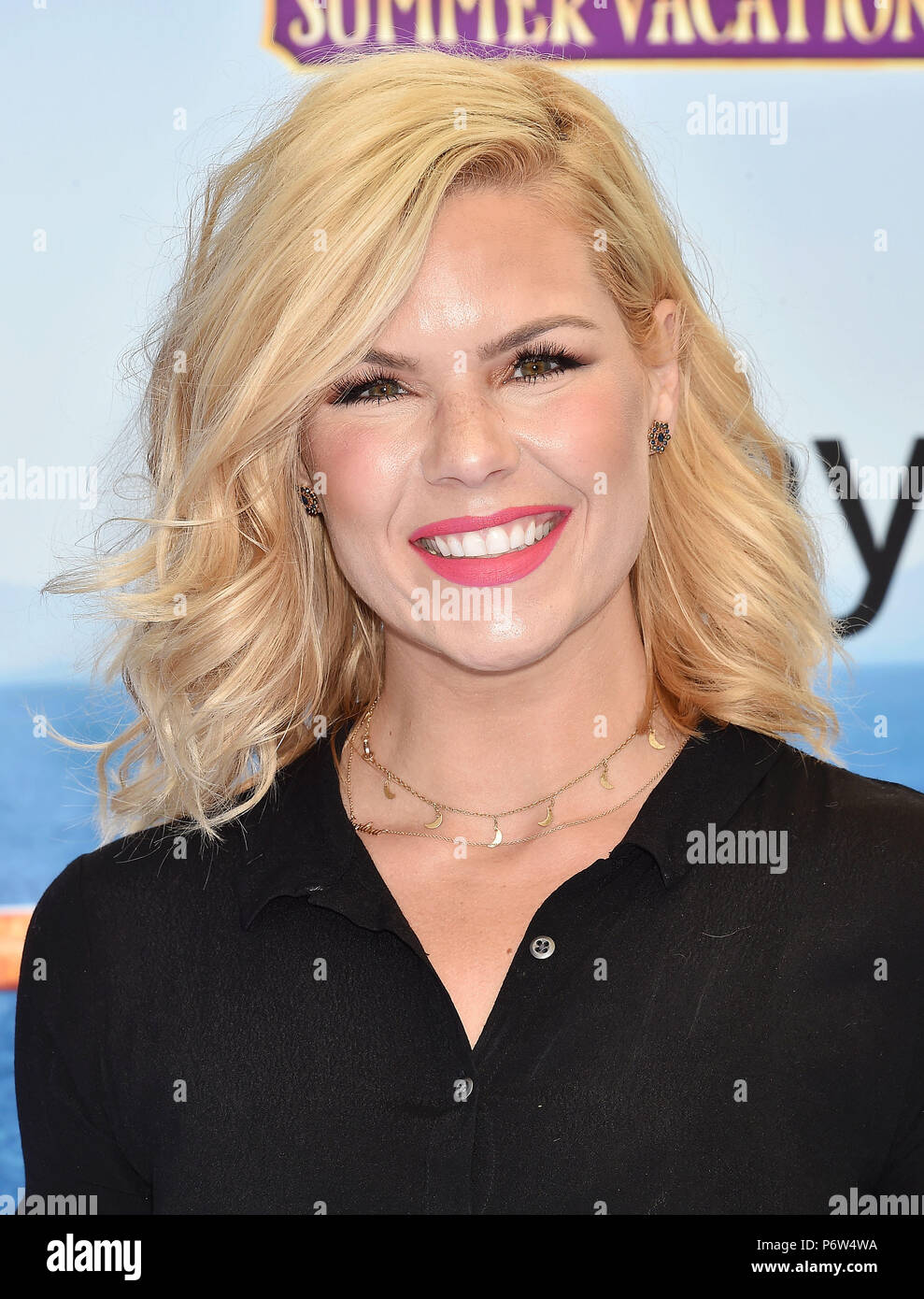 KIMBERLY CALDWELL-HARVEY at the Columbia Pictures and Sony Pictures Animation's world premiere of 'Hotel Transylvania 3: Summer Vacation' at Regency Village Theatre on June 30, 2018 in Westwood, California. Photo: Jeffrey Mayer Stock Photo