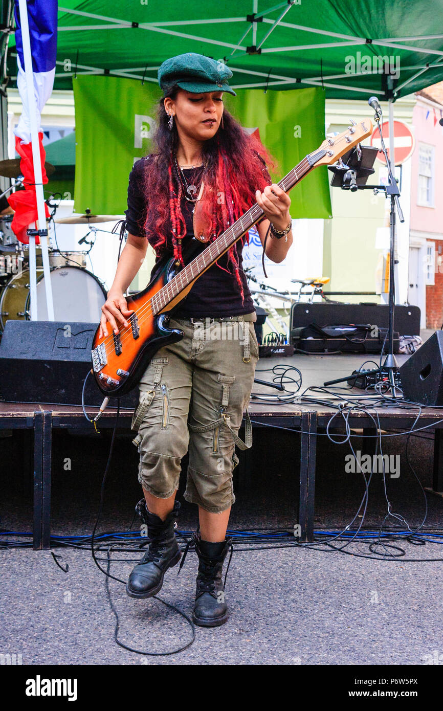 Musician Reden Rock from French folk rock band Triskelles, playing