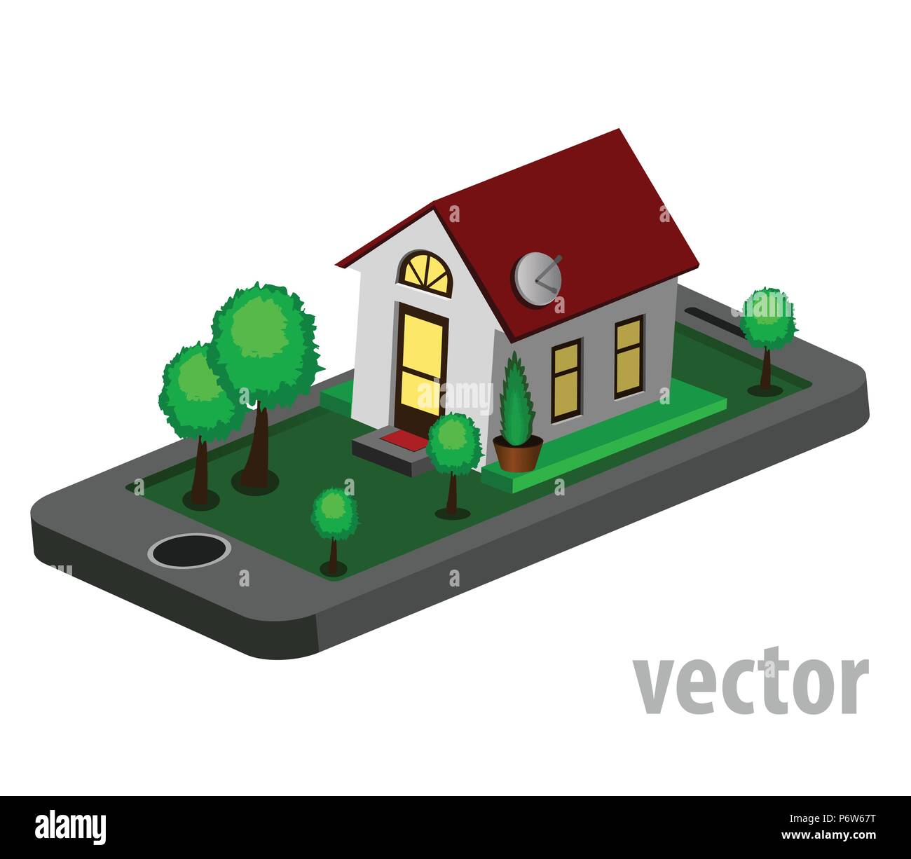 Smart home. isometric design style vector illustration concept of smart ...