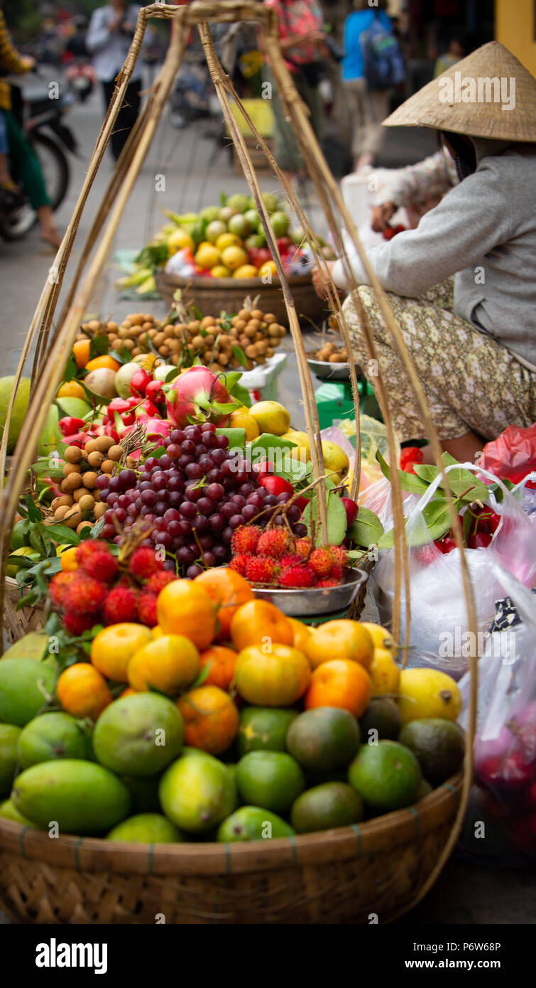 Fruit street vendor Stock Photo Alamy
