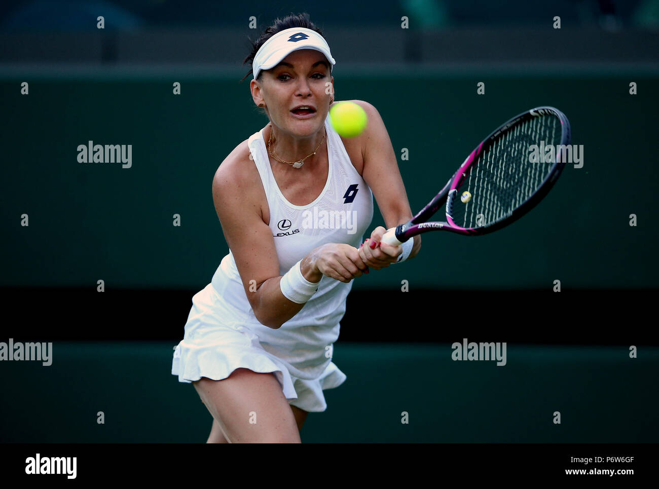 Agnieszka Radwanska during her match against Elena-Gabriela Ruse on day