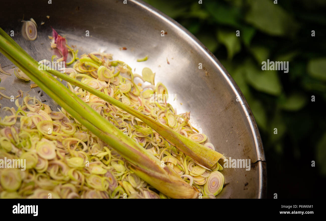 Asian chopped lemon grass Stock Photo Alamy