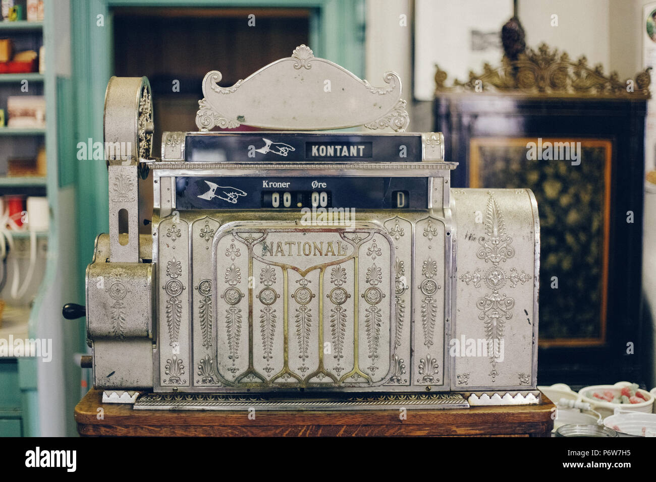 old cash register Stock Photo - Alamy