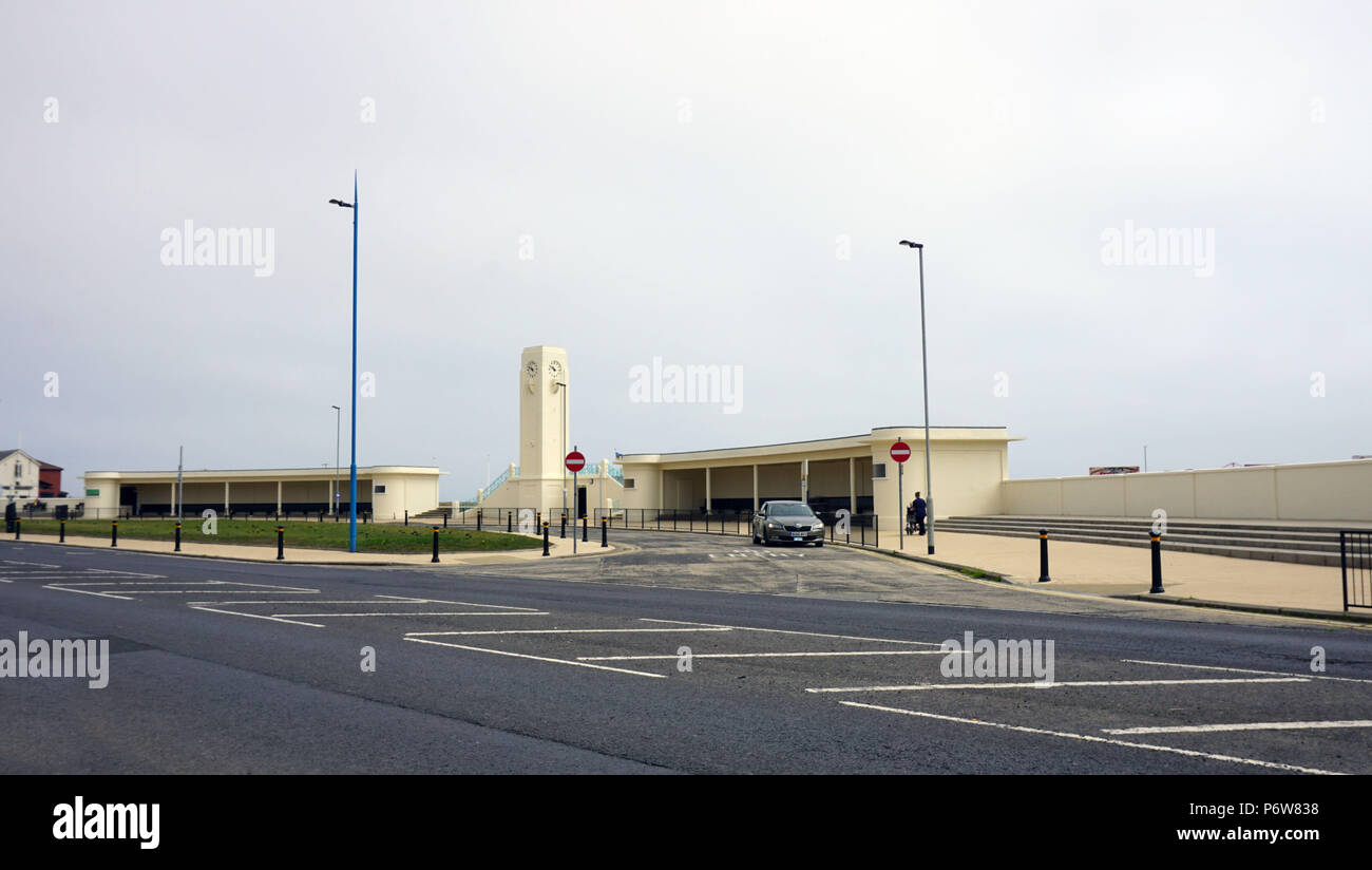 Art Deco Bus Station and Clock Tower Building Seaton Carew Hartlepool
