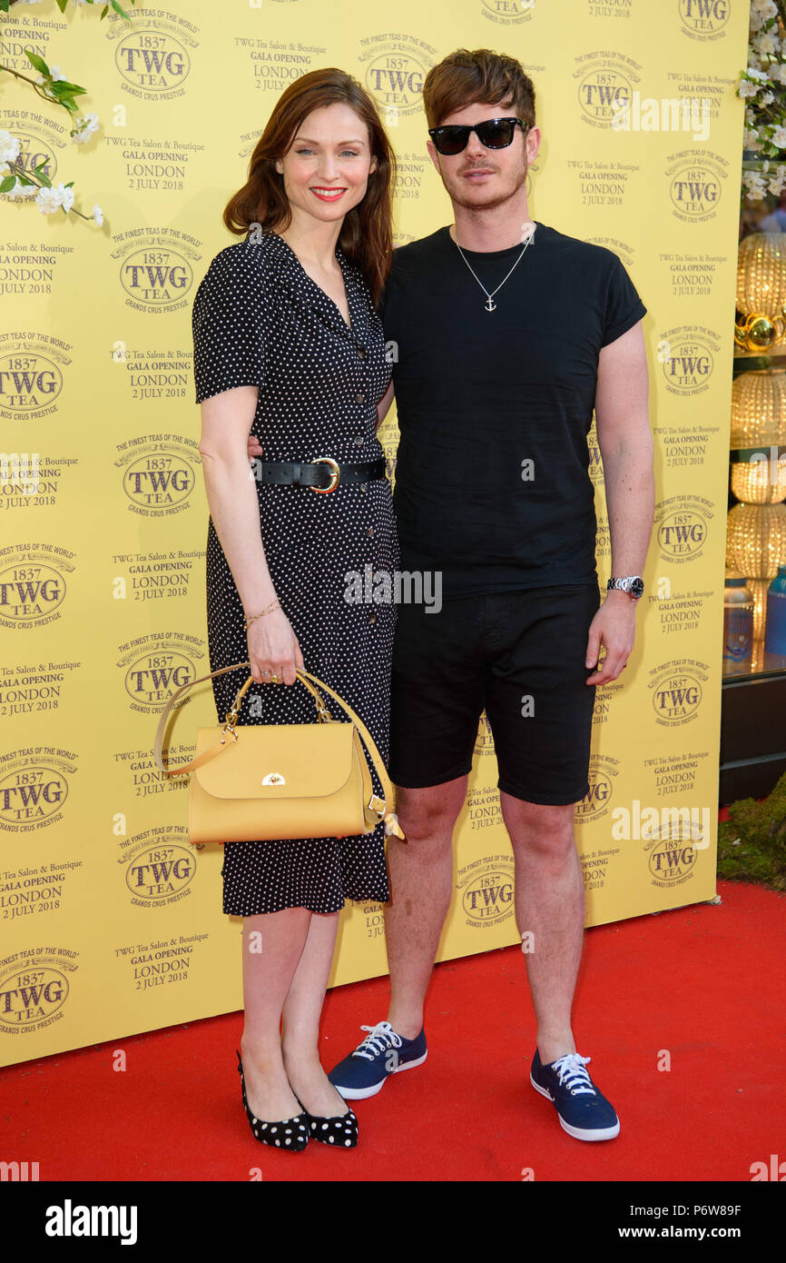 Sophie Ellis-Bextor (left) and Richard Jones attending the TWG Tea Gala Event in Leicester Square, London. Stock Photo