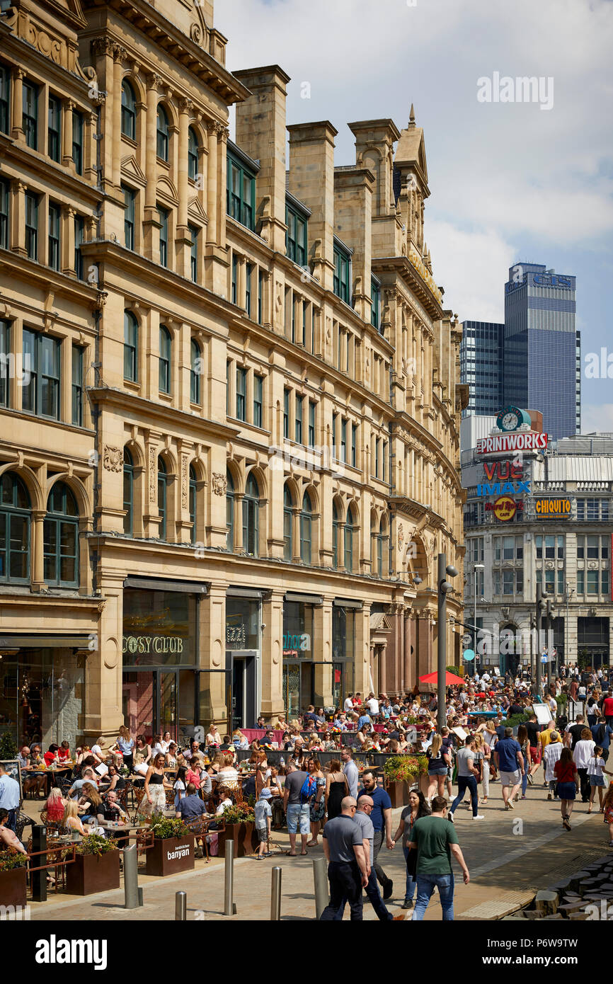 grade II listed building Manchester Corn Exchange in Exchange Square. Stock Photo