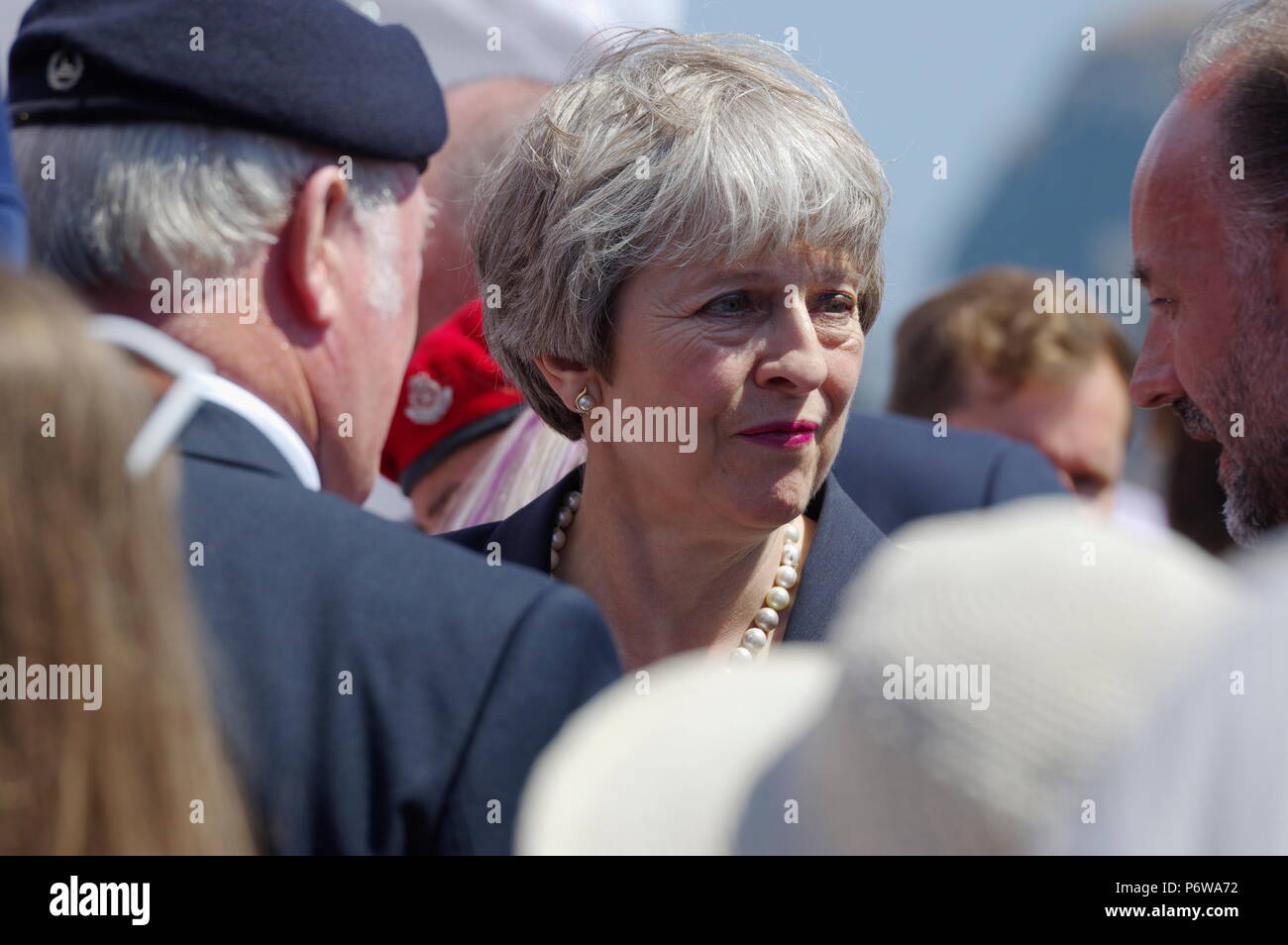 Theresa May, British Prime Minister at Uk Armed Forces Day, Llandudno, Stock Photo