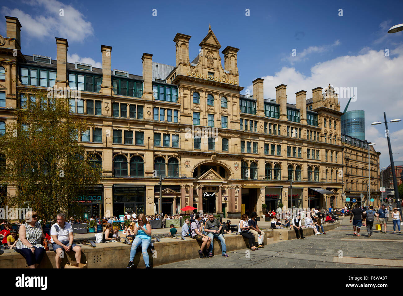 grade II listed building Manchester Corn Exchange in Exchange Square. Stock Photo