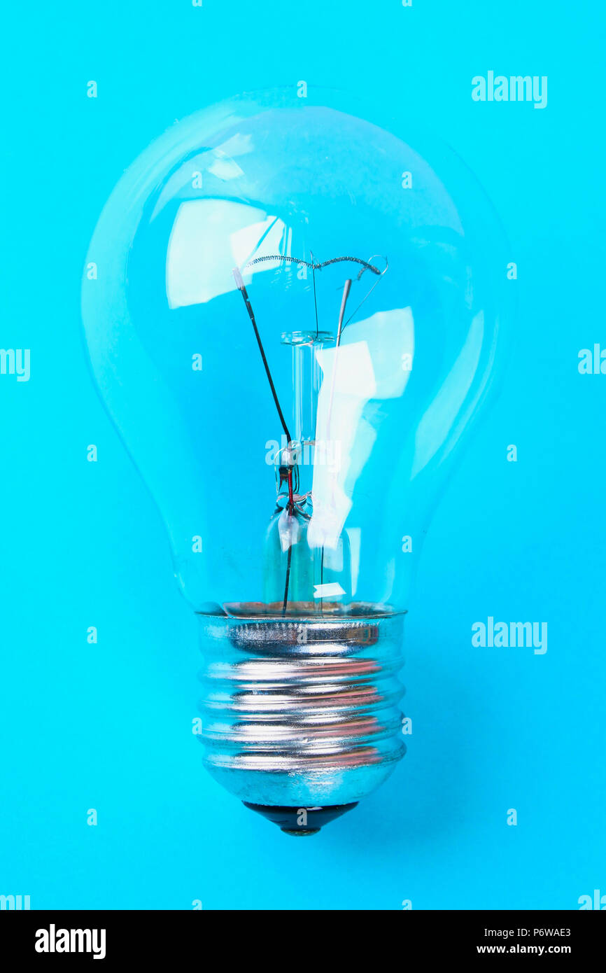 Glasses Light bulb idea concept. minimal concept Stock Photo - Alamy