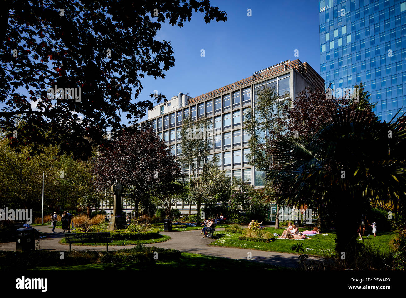 Manchester Byrom House and Saint John's Gardens Stock Photo Alamy