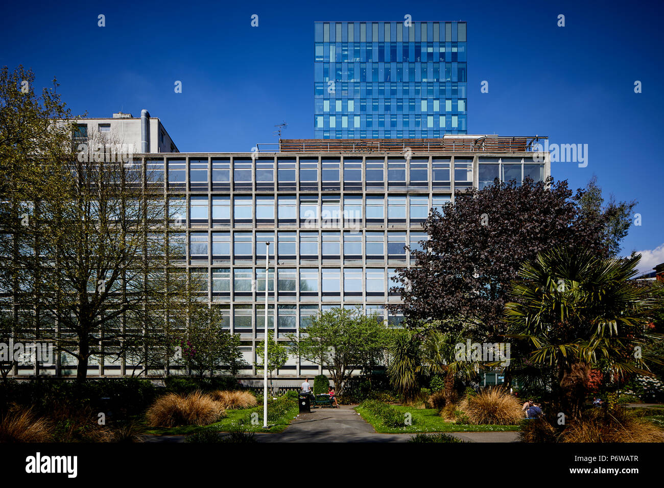Manchester Byrom House and Saint John's Gardens Stock Photo Alamy