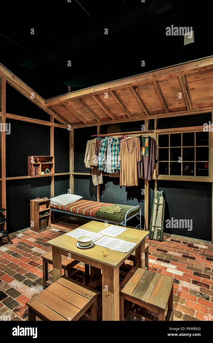 Recreation of JapaneseAmerican internment camp room, Colorado Stories