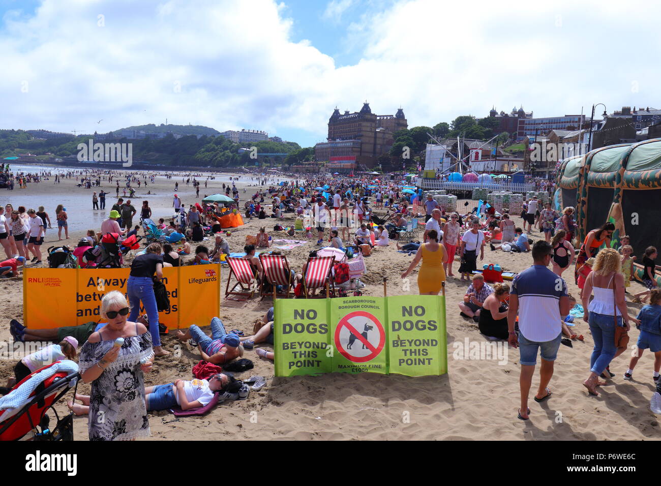 A packed out beach on Scarborough South Shore during Armed Forces Day