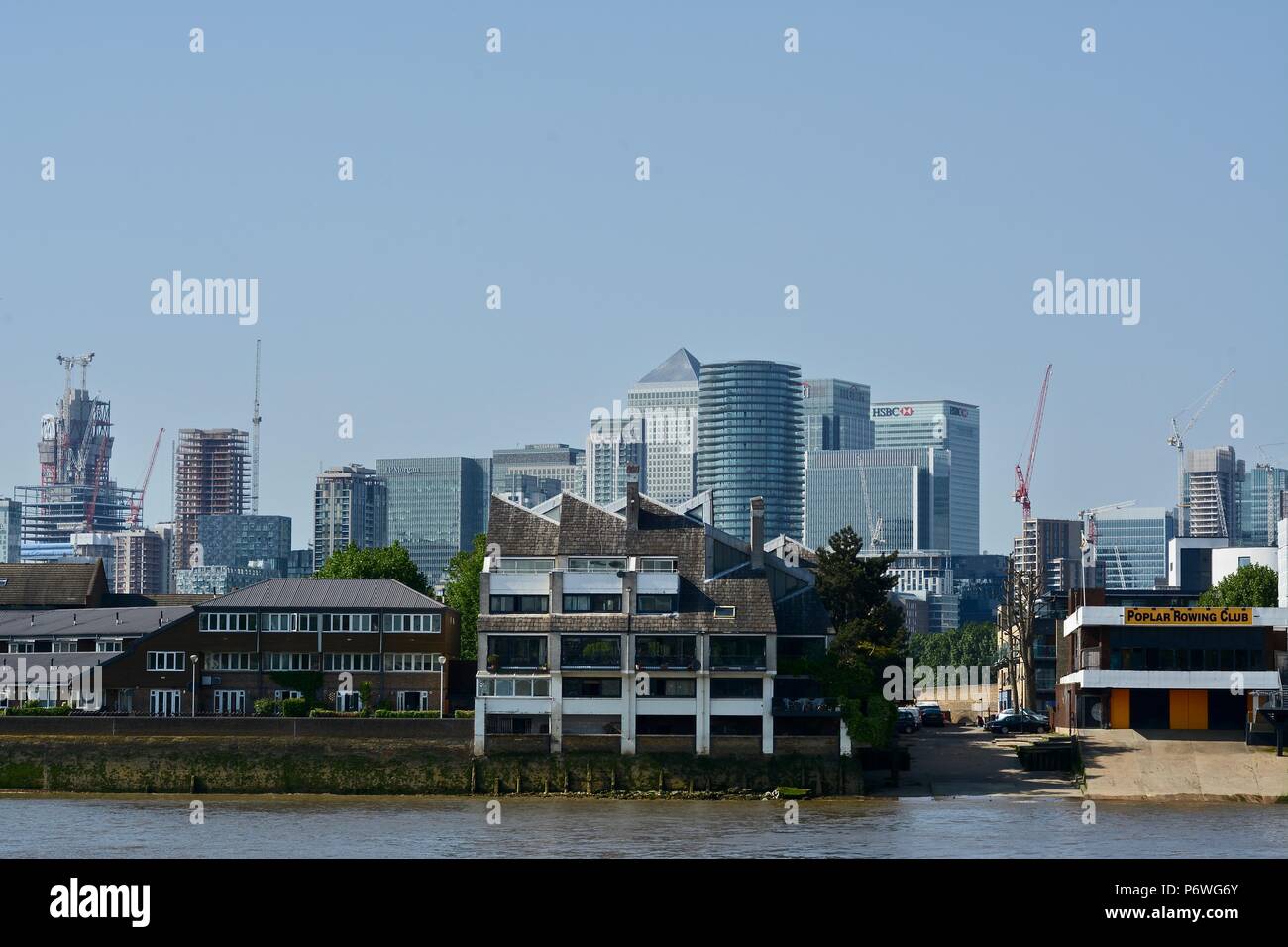A view of Canary Wharf/the London Docklands, London, United Kingdom