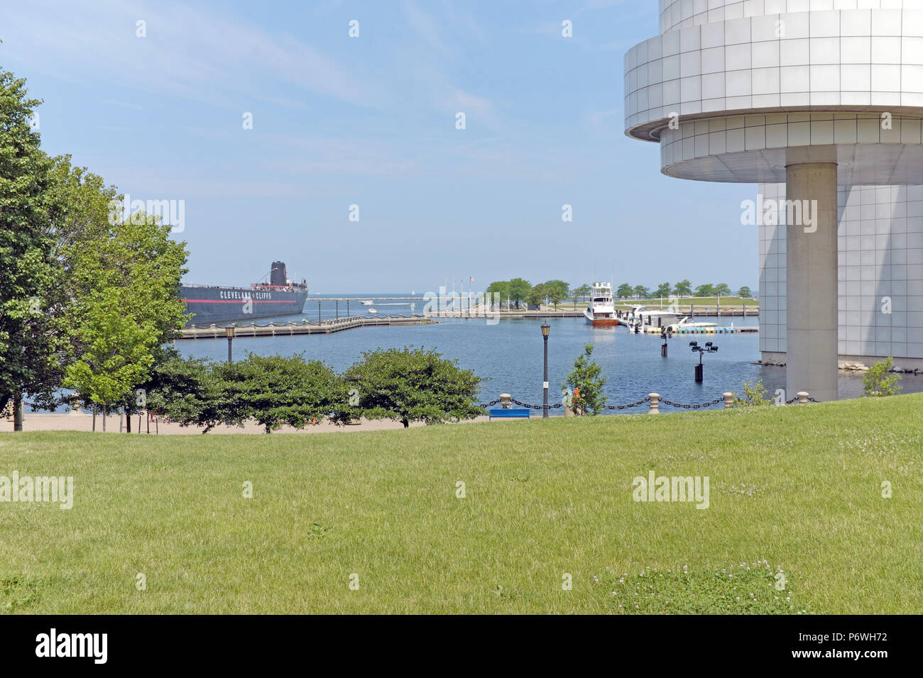 Cleveland, USA.  July 2, 2018. The Cleveland FBI announced on July 2, 2018 their apprehension of a suspected terrorist with plans to commit acts of terror at the July 4, 2018 celebration in Voinovich Park and nearby sites.  The Northcoast Harbor area is planned on being the epicentre of the celebration and fireworks display. Credit: Mark Kanning/Alamy Live News Stock Photo