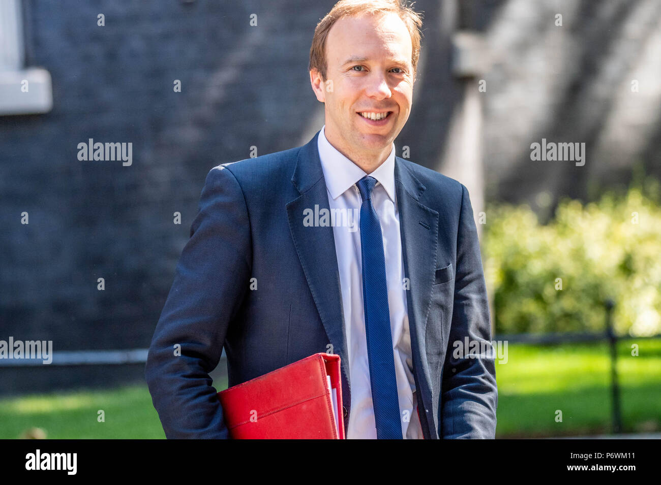 London, UK. 3rd July, 2018. Matt Hancock, MP PC, Culture Secretary, , leaves Cabinet meeting at 10 Downing Street, London Credit Ian Davidson/Alamy Live News Stock Photo