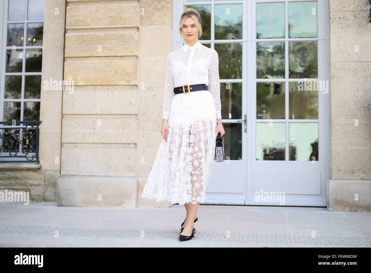 Model Karlie Kloss attending the Dior runway show during Haute Couture Fashion Week in Paris - July 2, 2018 - Photo: Runway Manhattan ***For Editorial Use Only*** | Verwendung weltweit Stock Photo