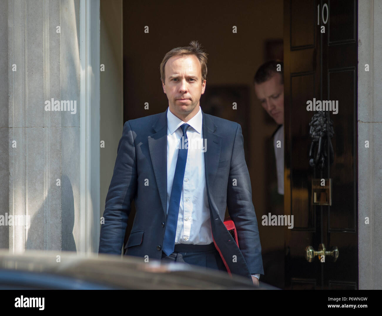 Downing Street, London, UK. 3 July 2018. Matt Hancock, Secretary of State for Culture Media and Sport leaves Downing Street after weekly cabinet meeting. Credit: Malcolm Park/Alamy Live News. Stock Photo