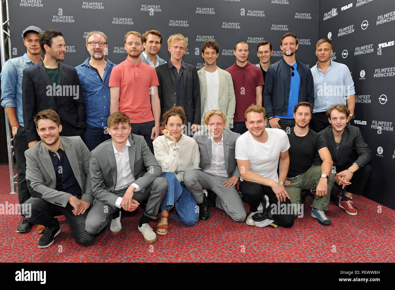 03 July 2018 Germany Munich Actors back row left to right