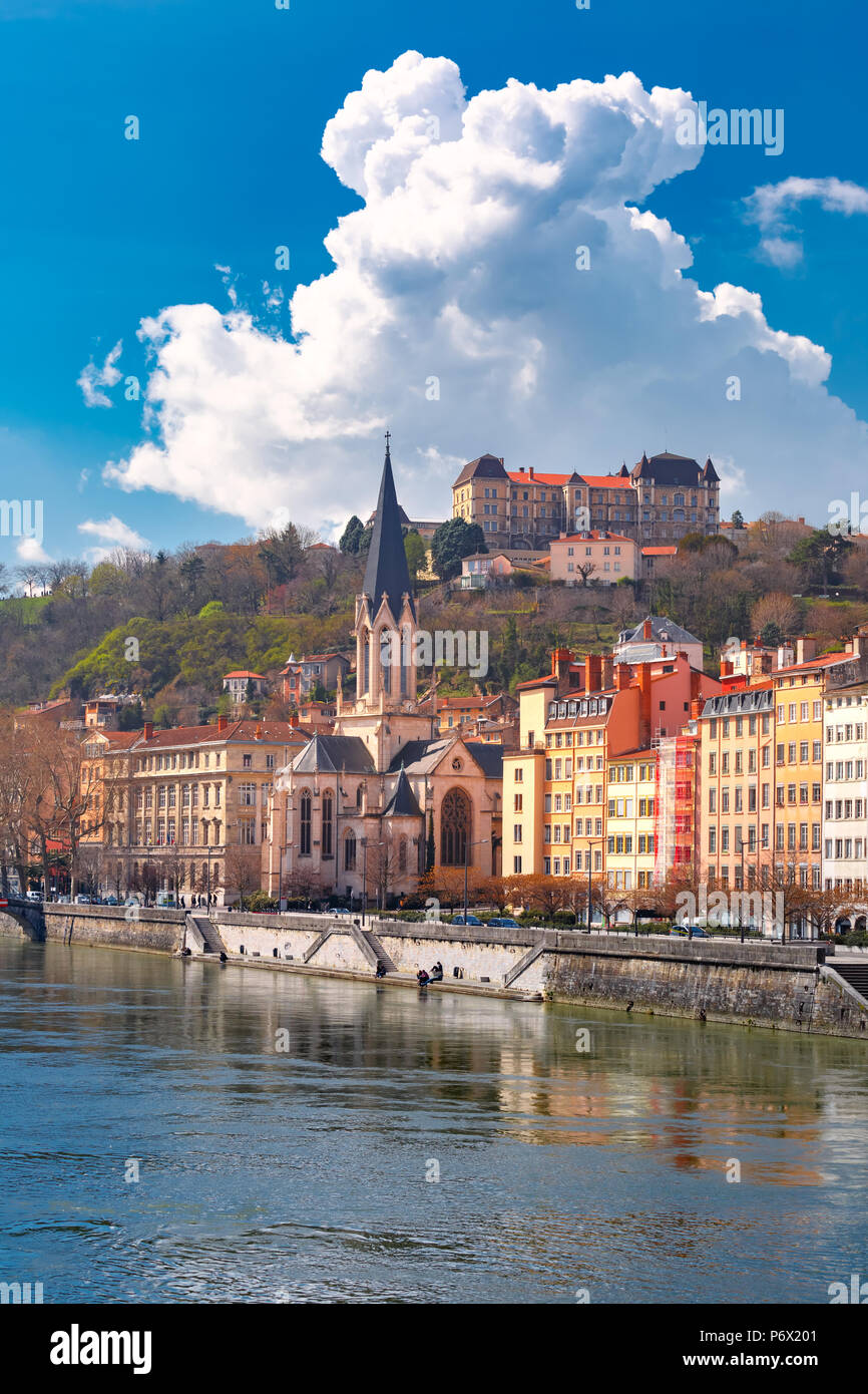 Old town of Lyon, France Stock Photo