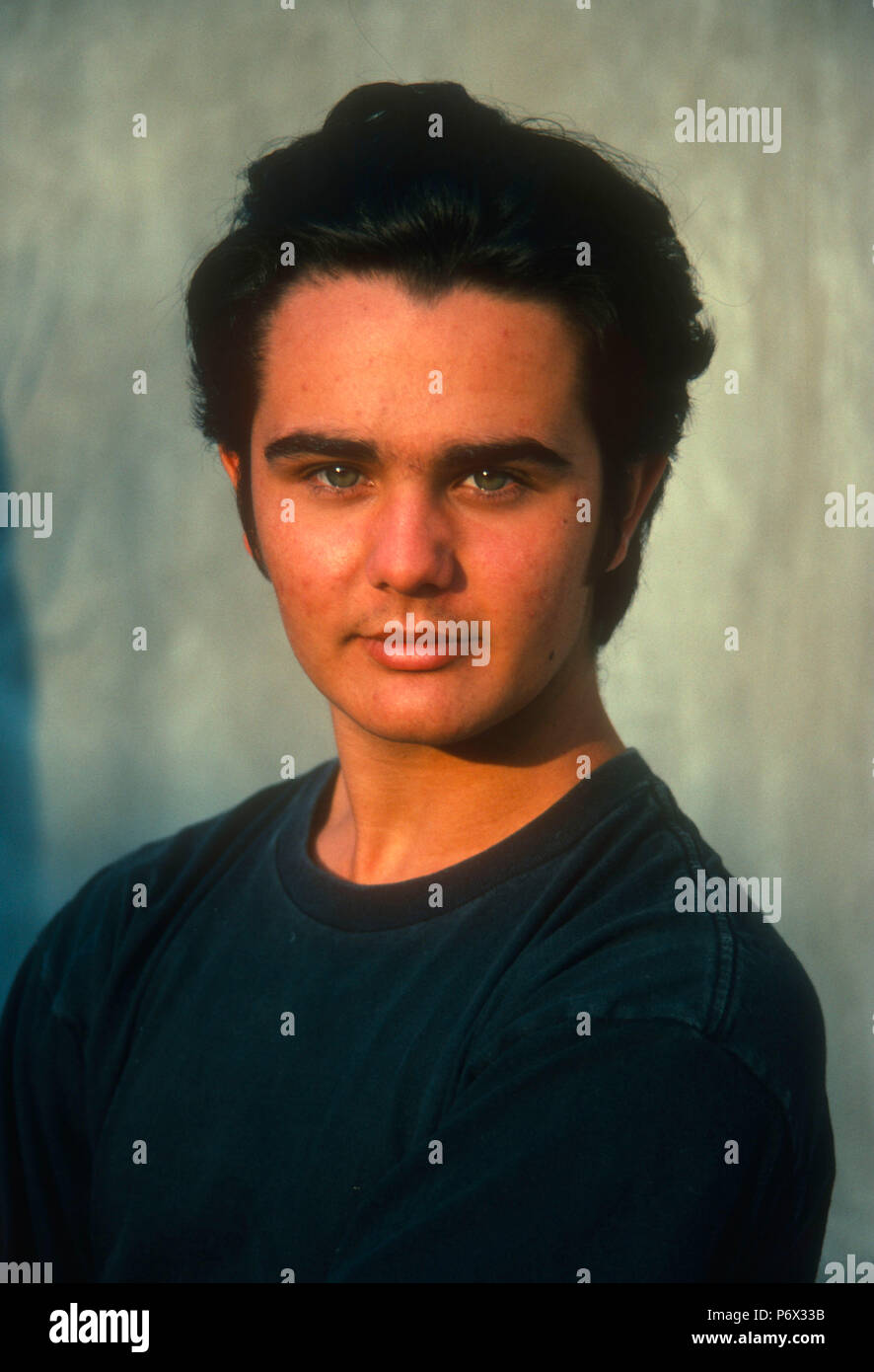 LOS ANGELES, CA - JANUARY 14: (EXCLUSIVE) Actor David Mendenhall poses at a photo shoot on January 14, 1992 in Los Angeles, California. Photo by Barry King/Alamy Stock Photo Stock Photo