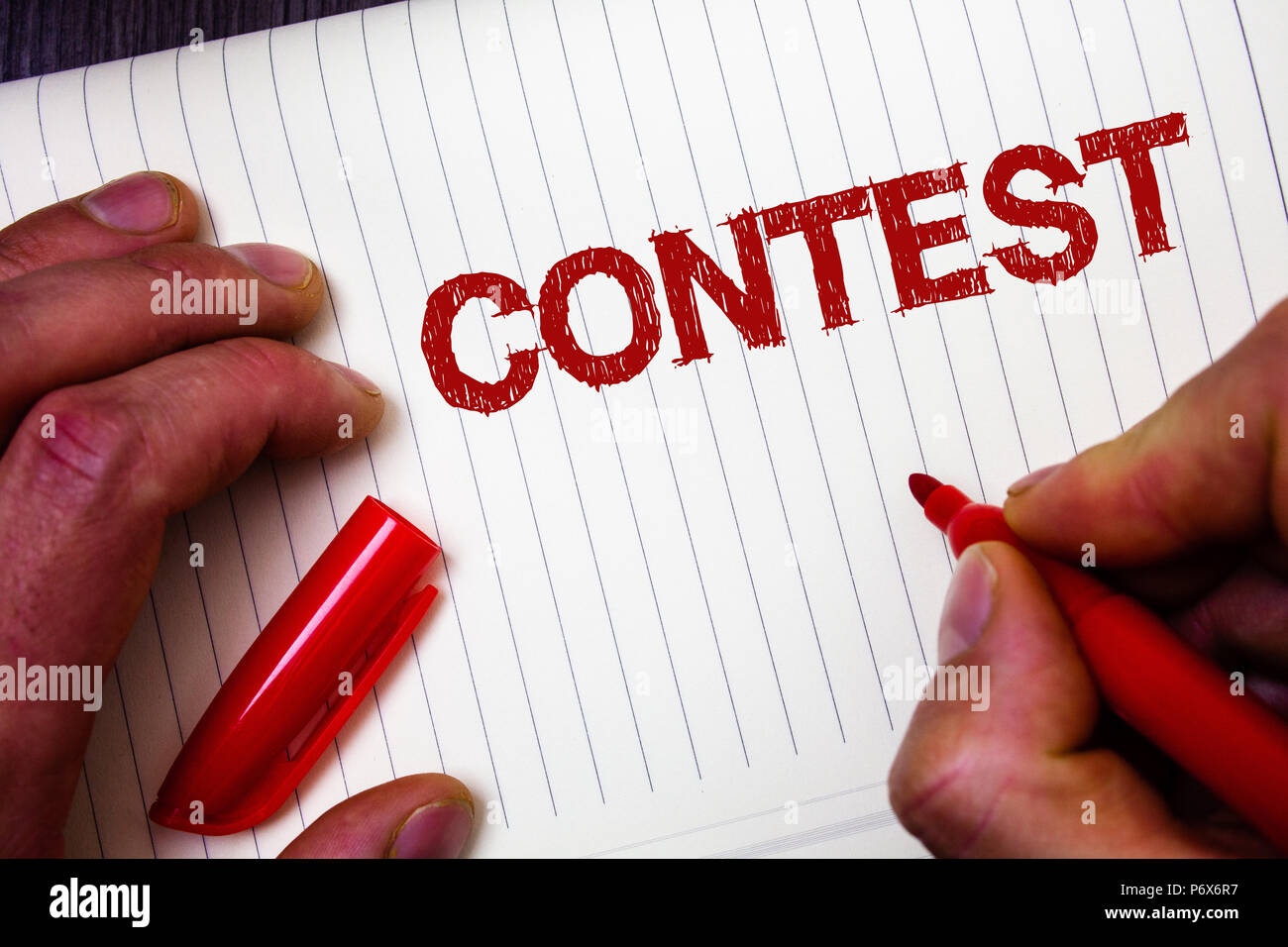 Conceptual Hand Writing Showing Contest Business Photo Showcasing Game Tournament Competition Event Trial Conquest Battle Struggle Man Hold Holding M Stock Photo Alamy