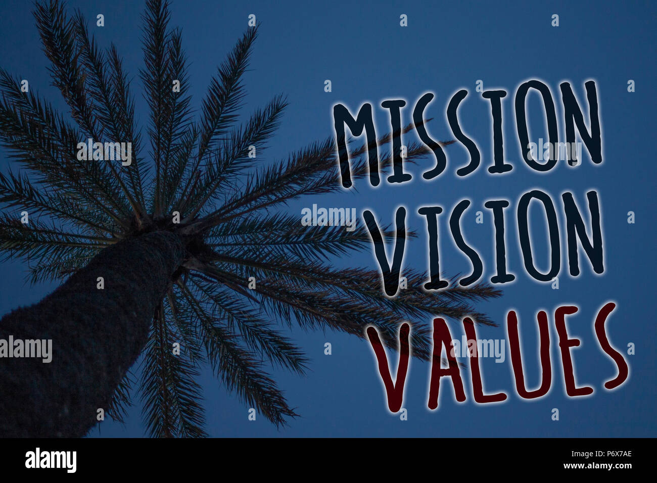 Text sign showing Mission Vison Values. Conceptual photo planning for ...