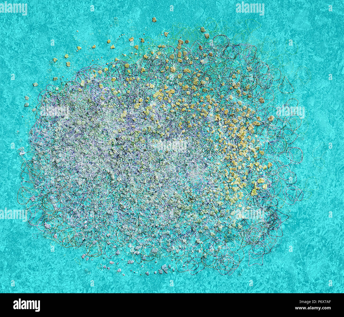 Grunge & rough. Color abstract pattern, generative blended messy shapes ...