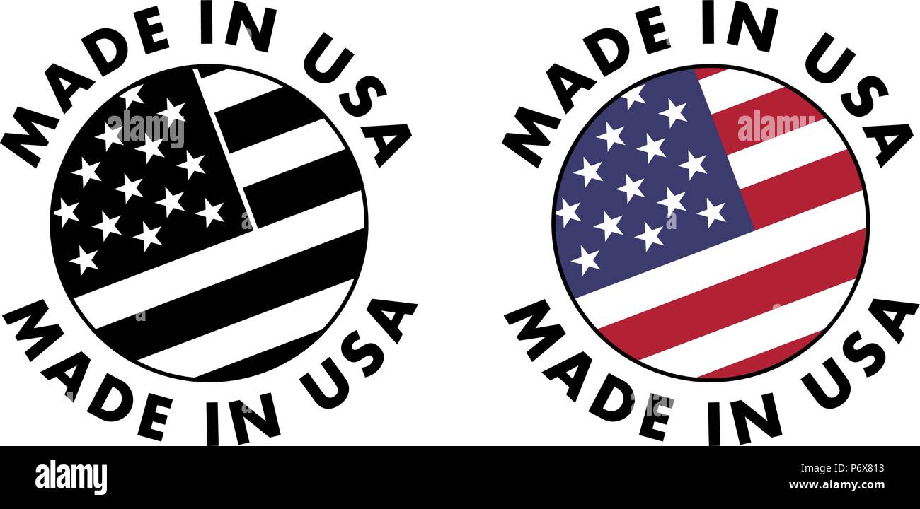 pics Black And White Striped Flag With Stars https www alamy com made in usa sign red stripes white stripes and stars on blue field clipped to circle with text around black white color version image210789407 html