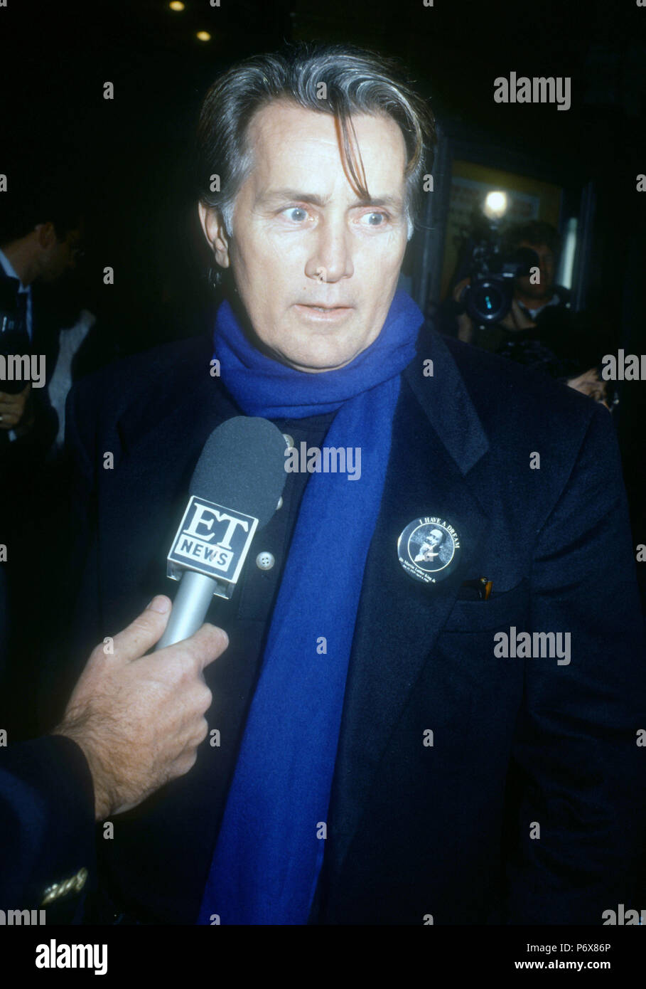 LOS ANGELES, CA - JANUARY 14: Actor Martin Sheen attends 'Hearts of Darkness: A Filmmaker's Apocalypse' Westwood Premiere on January 14, 1992 at the Mann Village Theatre in Westwood, Los Angeles, California. Photo by Barry King/Alamy Stock Photo Stock Photo
