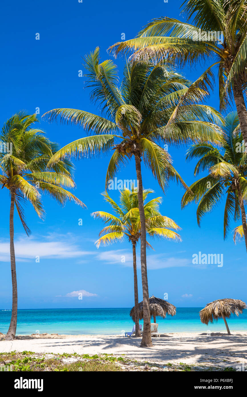 Cuba, Ciego de Avila Province, Jardines del Rey, Cayo Coco, Las Coloradas Beach Stock Photo