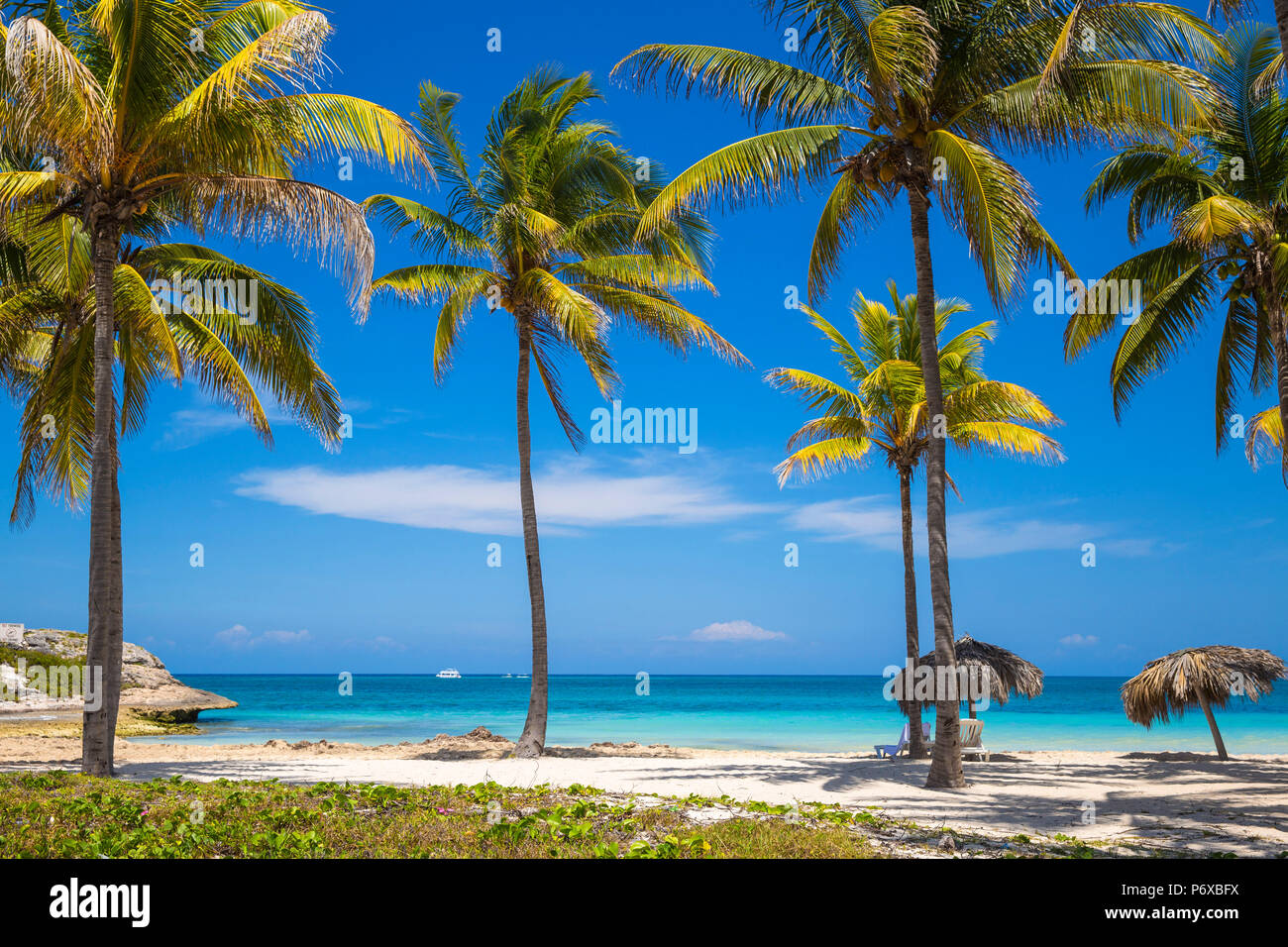 Cuba, Ciego de Avila Province, Jardines del Rey, Cayo Coco, Las Coloradas Beach Stock Photo