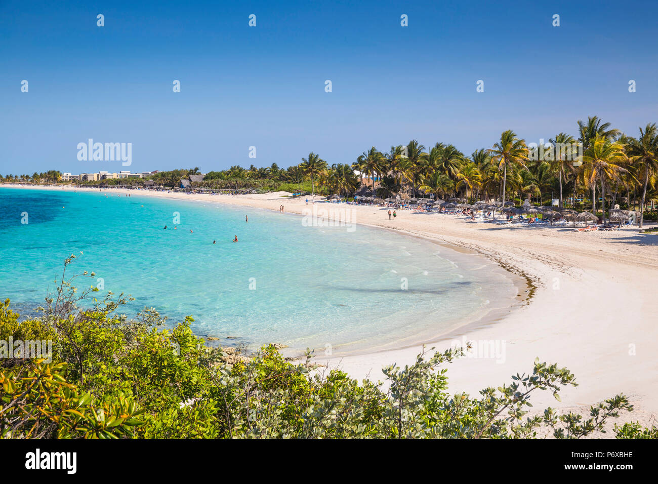 Cuba, Ciego de Avila Province, Jardines del Rey, Cayo Coco, Las Coloradas Beach Stock Photo