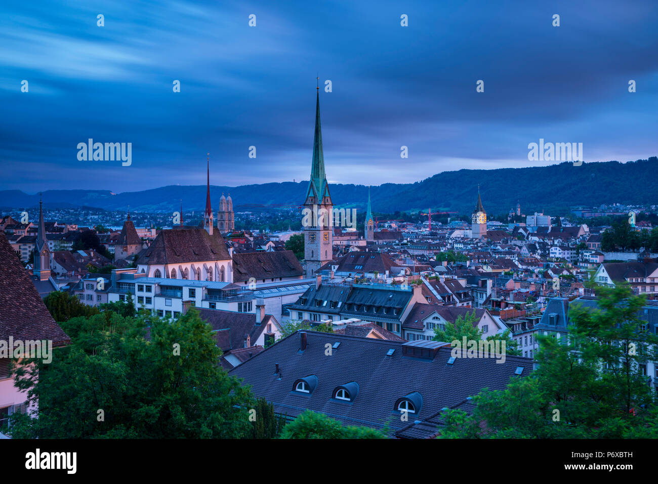City skyline, Zurich, Switzerland Stock Photo
