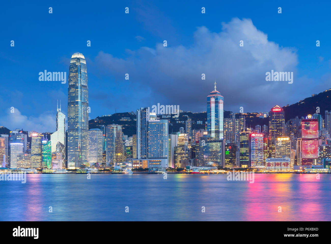 Skyline of Hong Kong Island, Hong Kong, China Stock Photo - Alamy