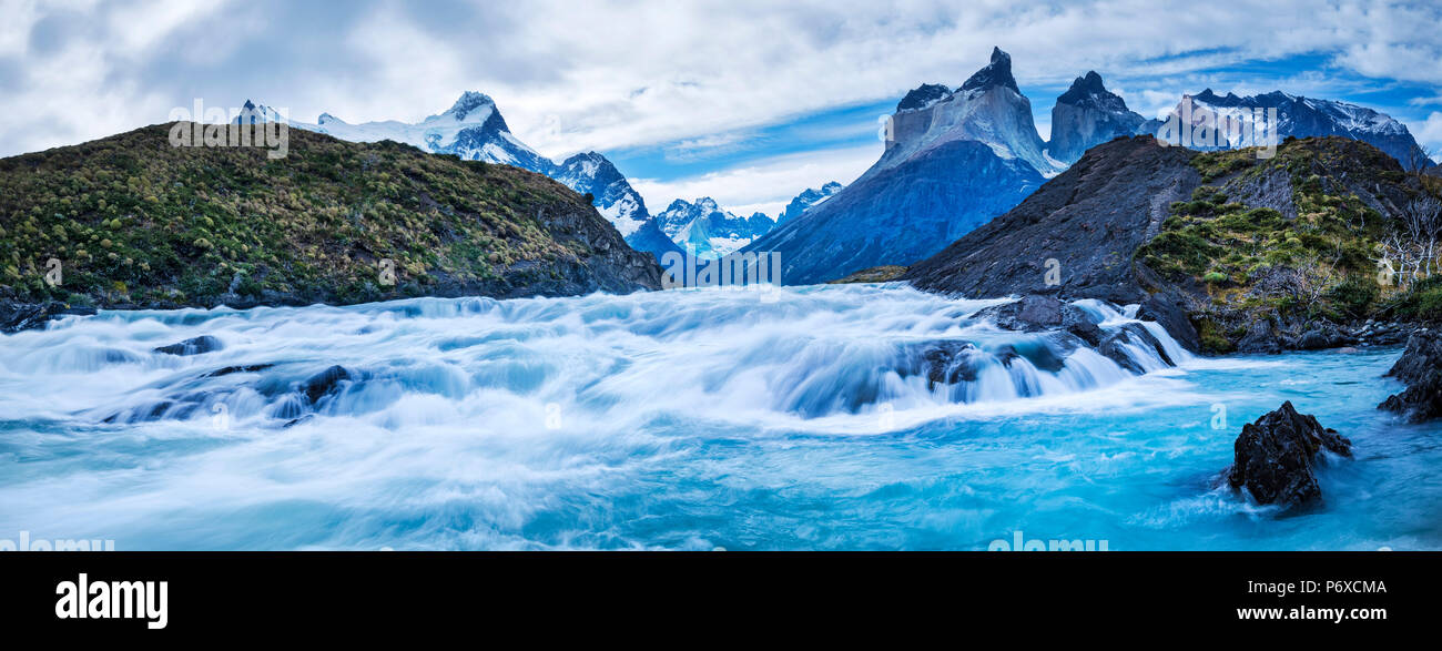 South America, Patagonia, Chile, Torres del Paine National Park, The Salto Grande Stock Photo