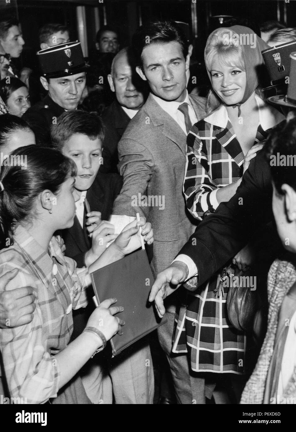 brigitte bardot, jacques charrier, paris 1959 Stock Photo