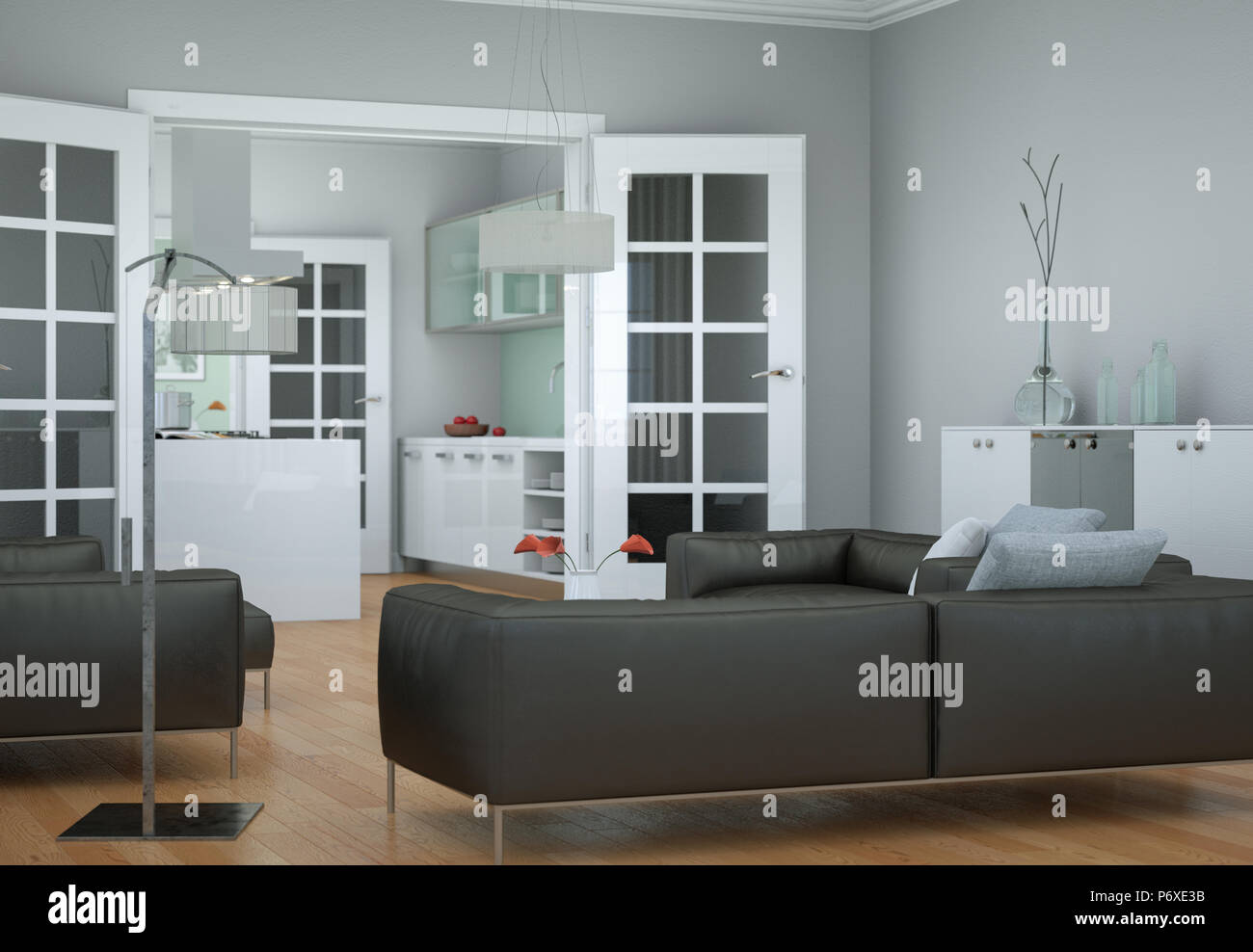 modern bright interior design appartment Stock Photo - Alamy