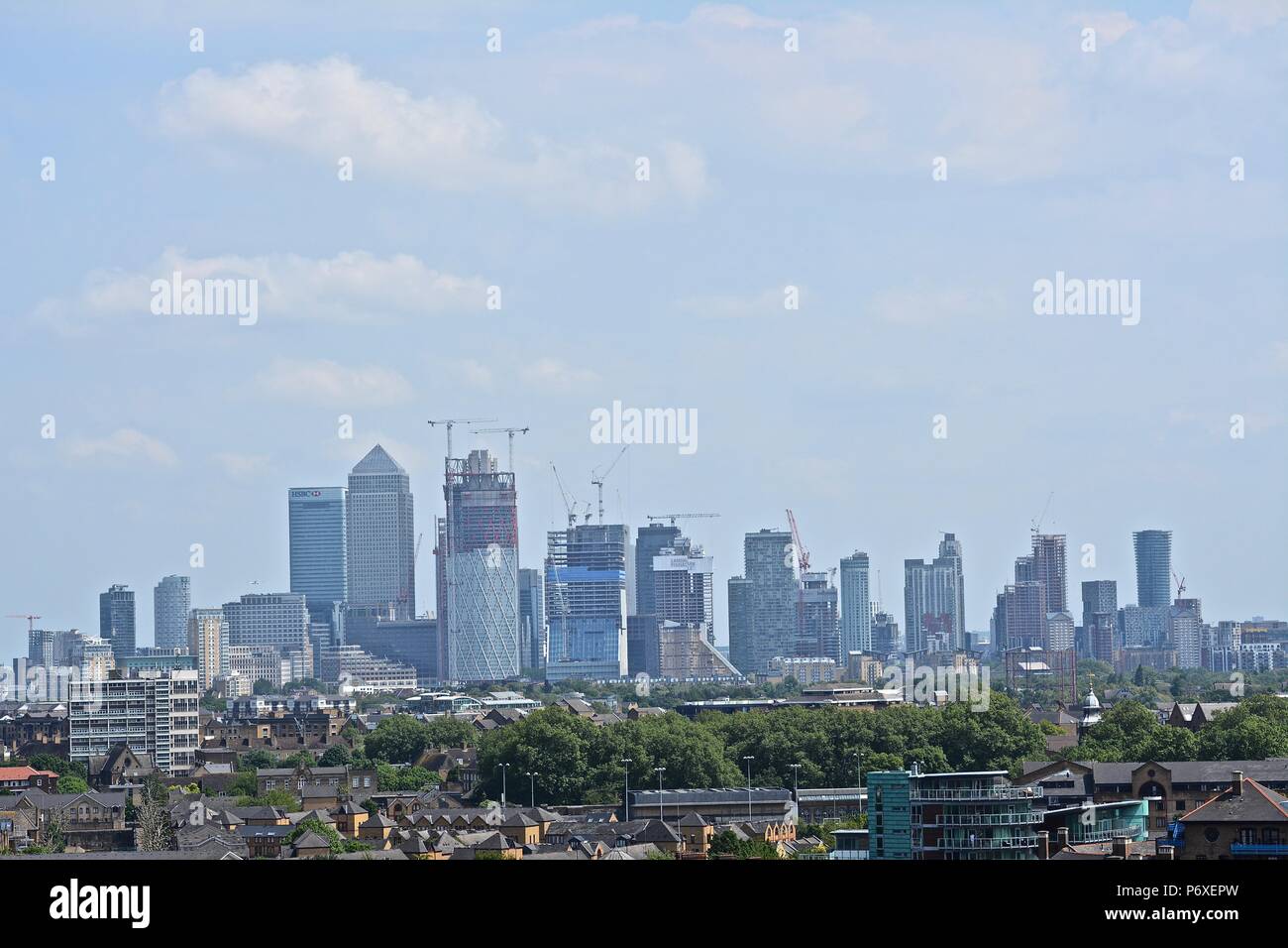 A view of Canary Wharf/the London Docklands, London, United Kingdom ...