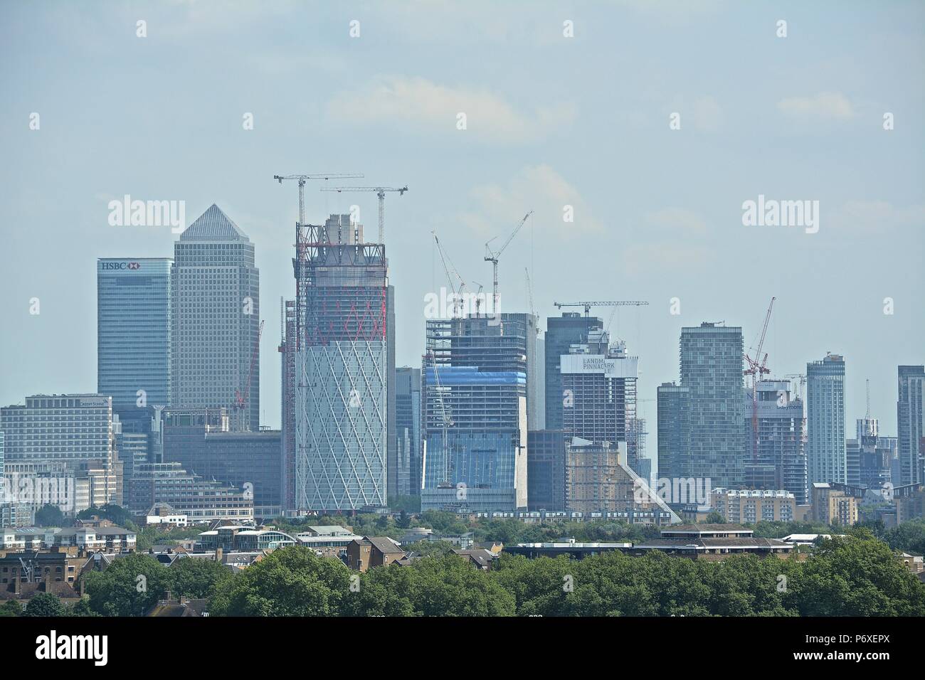 A view of Canary Wharf/the London Docklands, London, United Kingdom ...