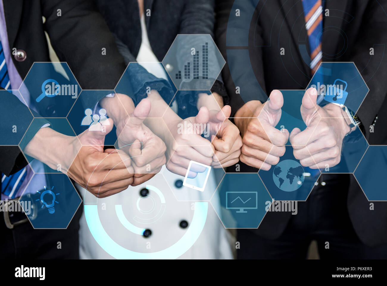 business teamwork meeting and success for achievement goal. Fintech and ...