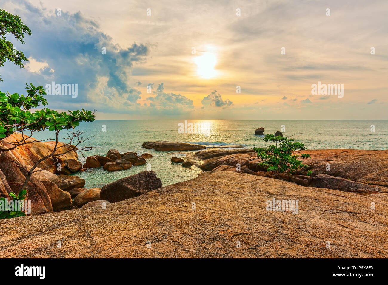 Sunrise On The Hin Ta And Hin Yai Beach A Famous Place On - 