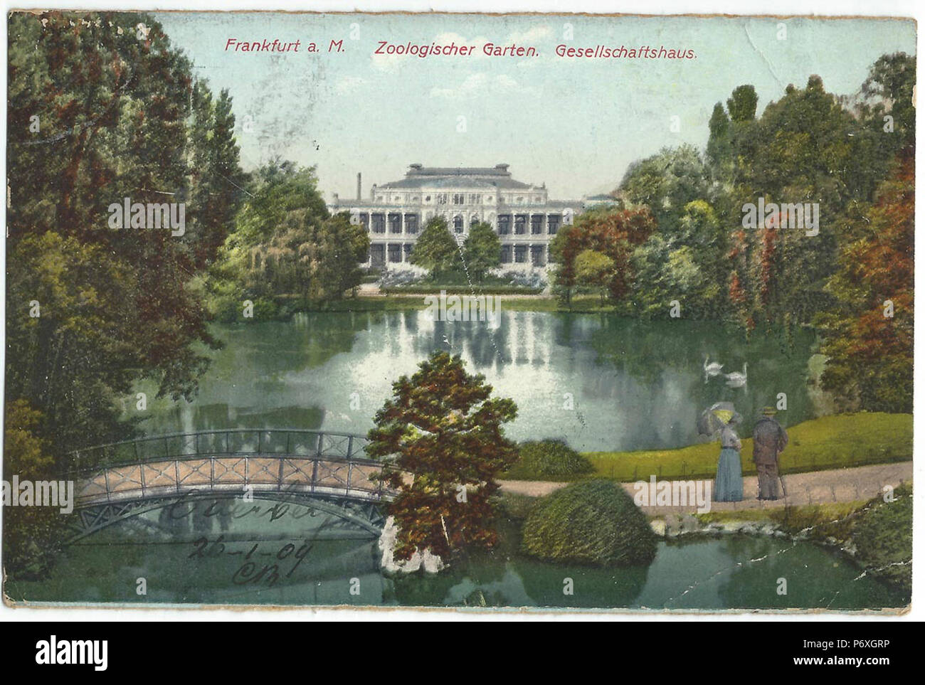 19090126 Frankfurt Zoologischer Garten Gesellschafthaus Stock