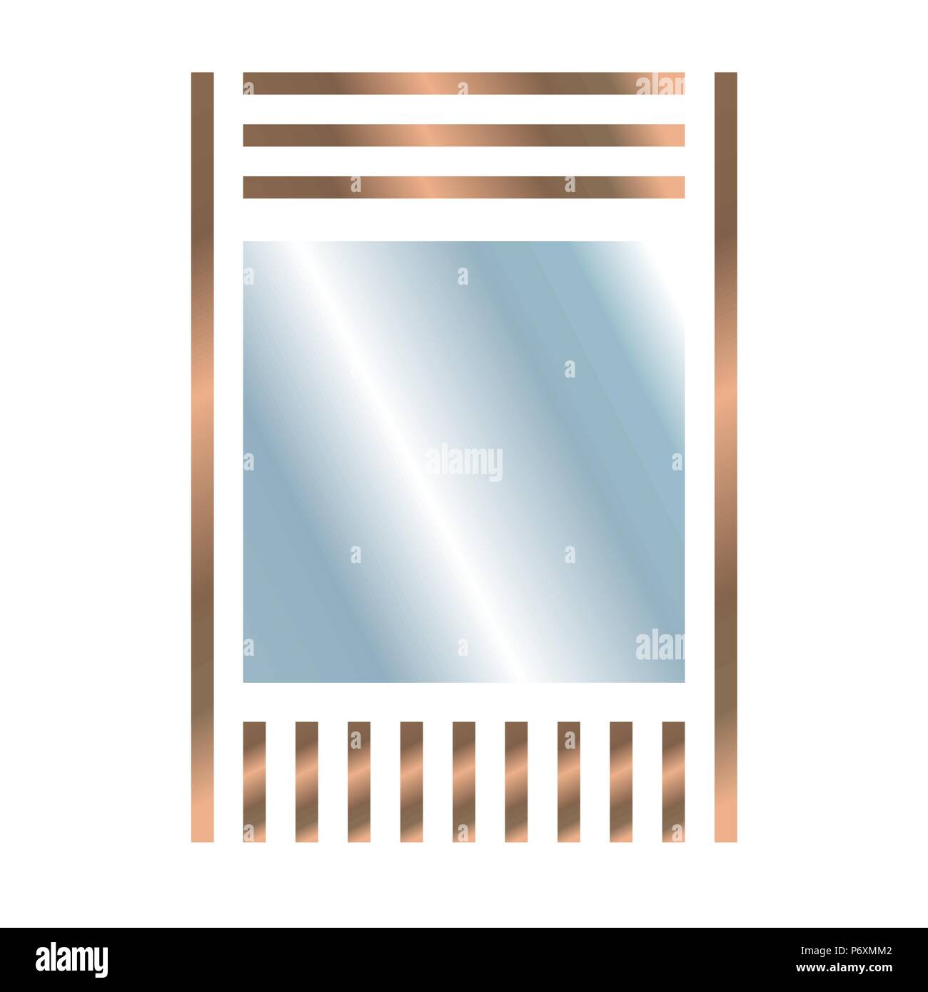Interior with mirror on a white background Stock Vector Image & Art - Alamy
