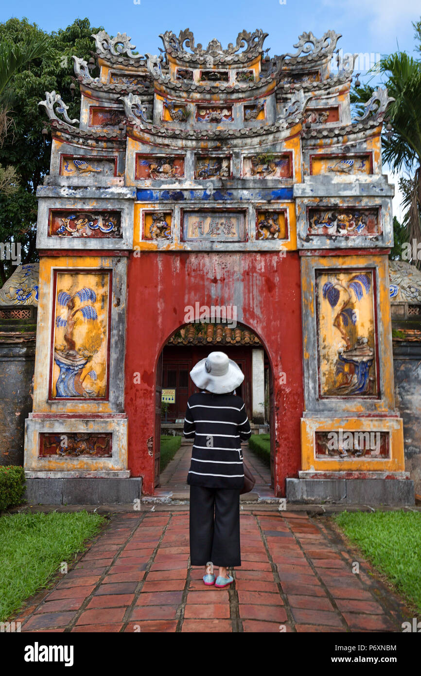 Door / entrance of Imperial City, Hue , Vietnam Stock Photo