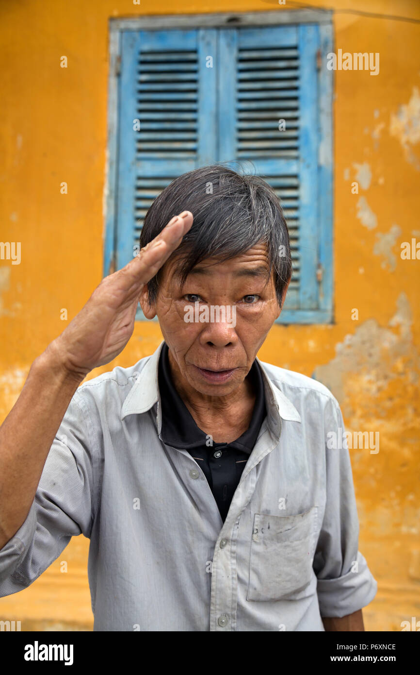 Man in Hoi An , Vietnam Stock Photo