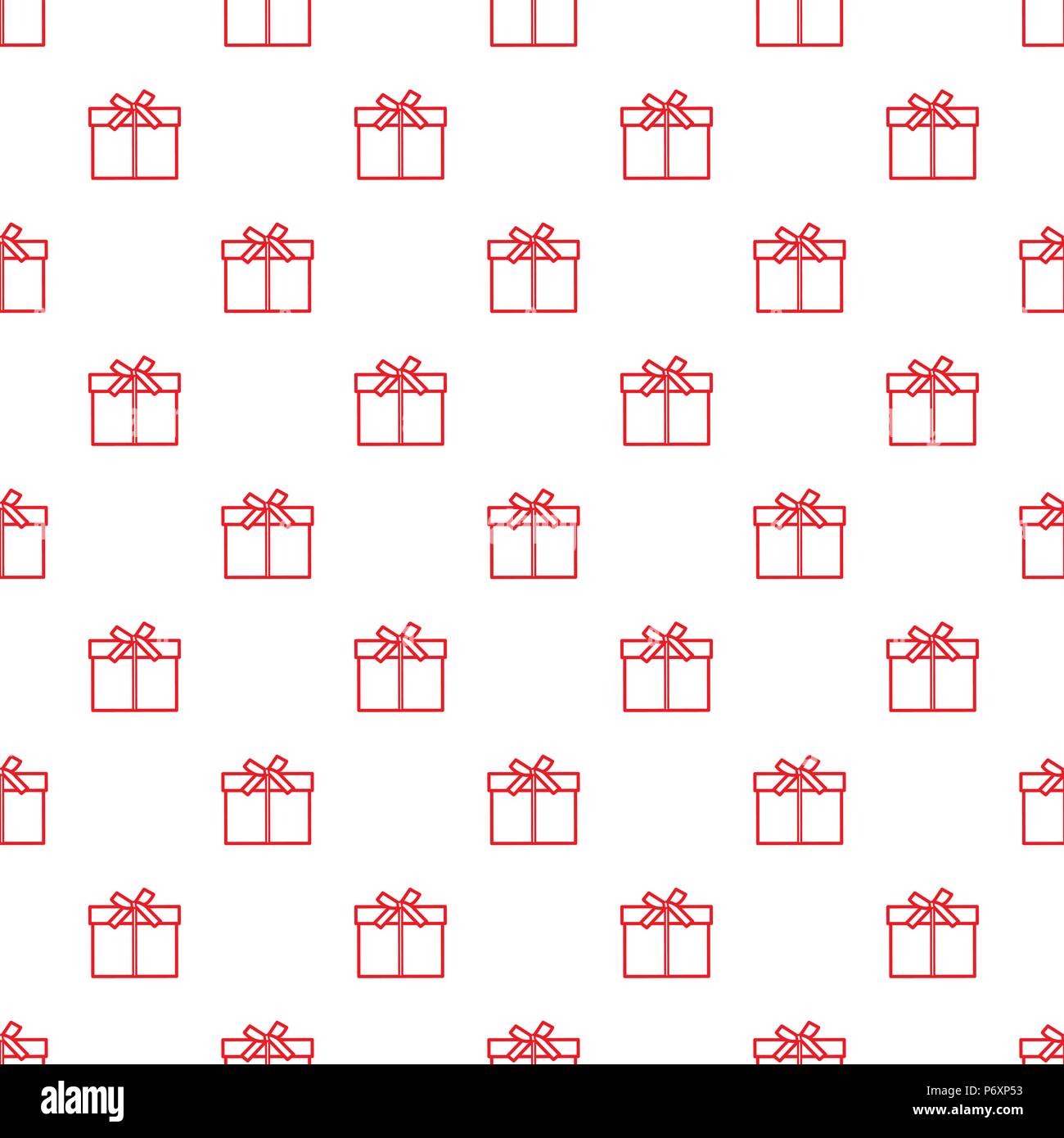Seamless pattern with gifts boxes, bandaged with ribbons and bow Stock ...