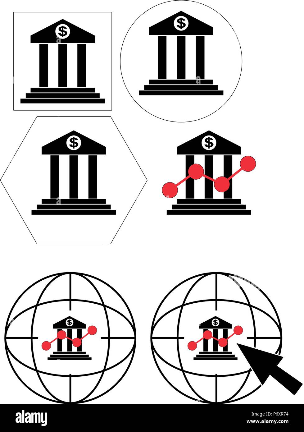 Icon set - bank concepts - Vector Stock Vector Image & Art - Alamy